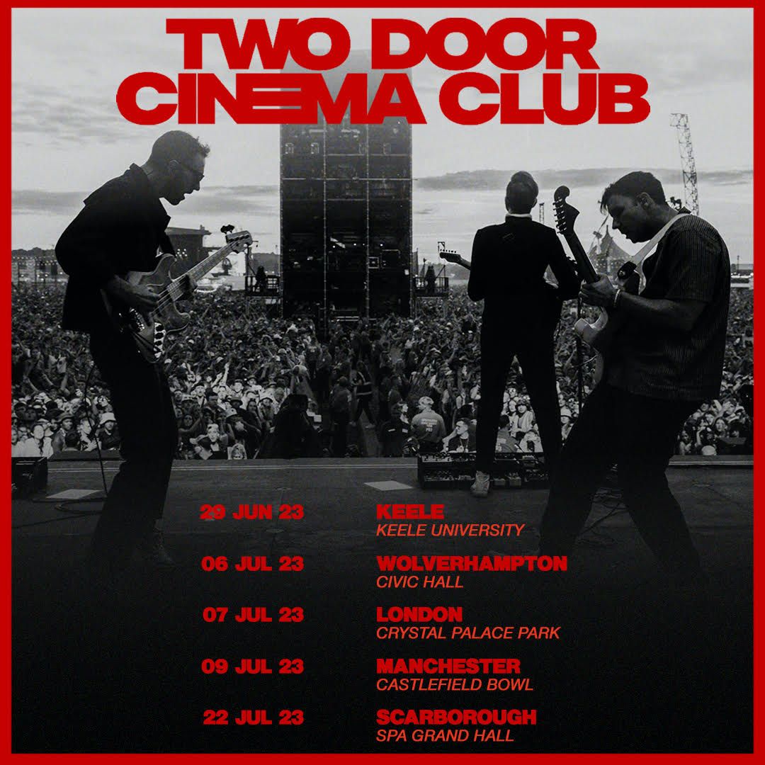 Two Door Cinema Club 2026 & 2027 live concert poster
